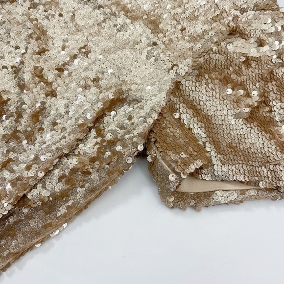 Fanco Gold Sequin Dress Short Sleeve size S - Picture 7 of 11